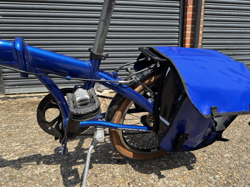 Raleigh Stow-A-Way 20in Folding Bike Blue, Rear Rack, Mudguards, Kickstand