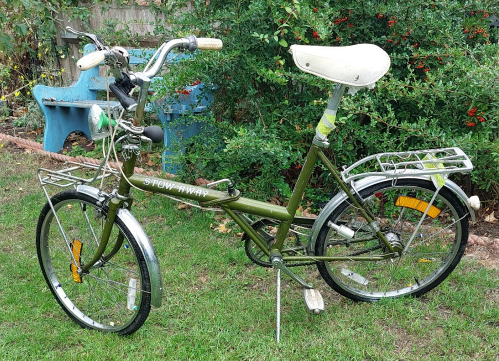 Raleigh Stow Away Folding Bicycle   Green   Vintage