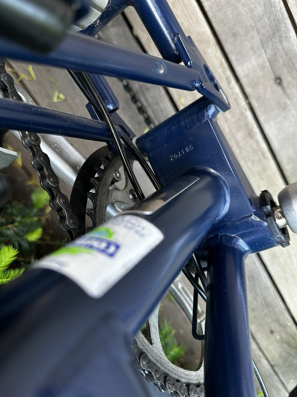 Brompton S3RU Folding Bike 3-speed, Navy Leather Saddle Excellent Condition