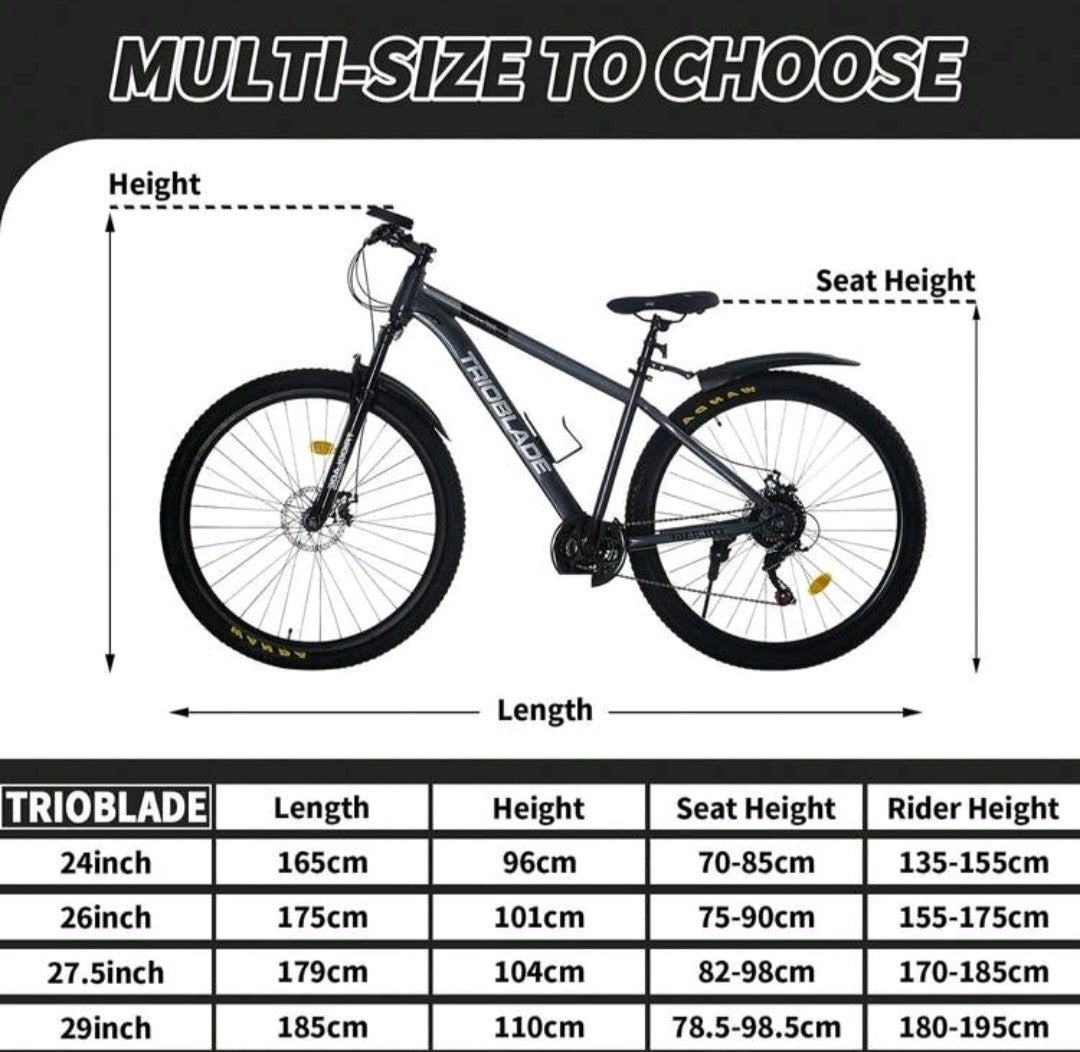 24"-27.5"Folding Mountain Bike 21Speed Full Suspension Bicycle For Men WomenGift