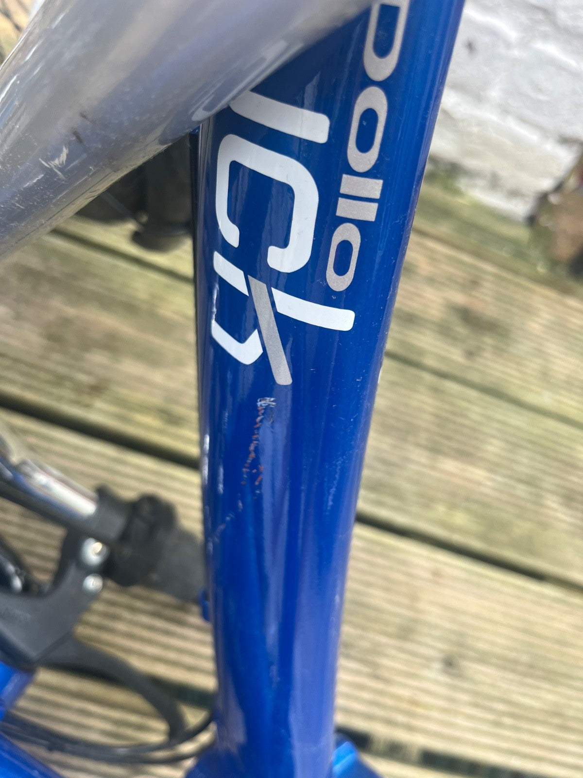 apollo tuck folding bike, blue, six-speed