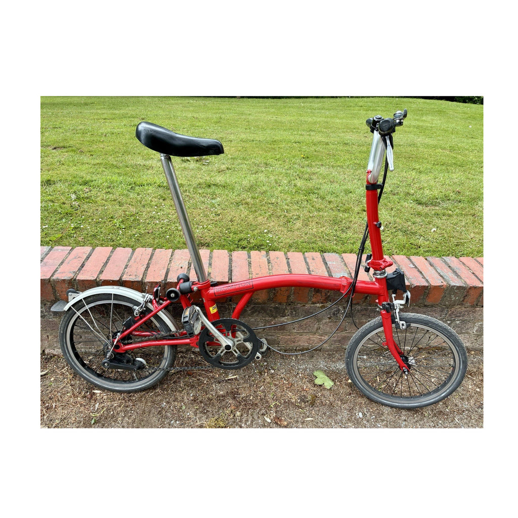 Brompton Folding Bike 3 Speed Red – Bag Block – Rickmansworth