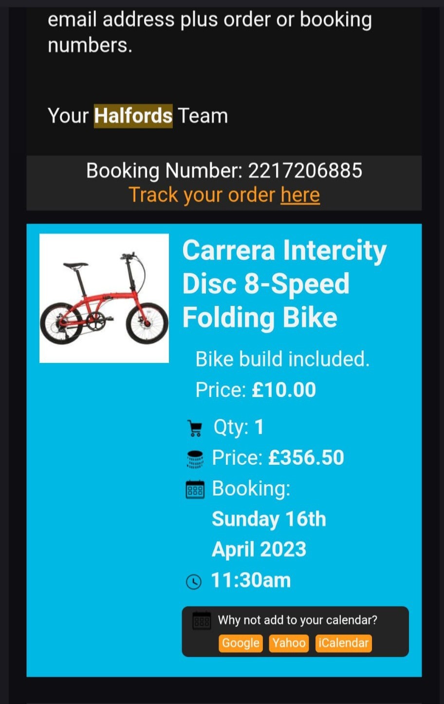 Carrera Intercity Unisex 8 Speed 20'' Wheels Compact Folding Bike - RRP £350