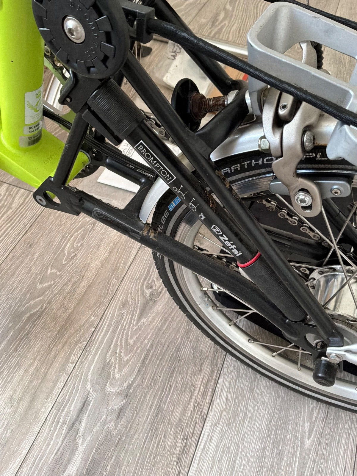 Brompton H3R, C Line, Folding Bicycle in Lime Green/Black