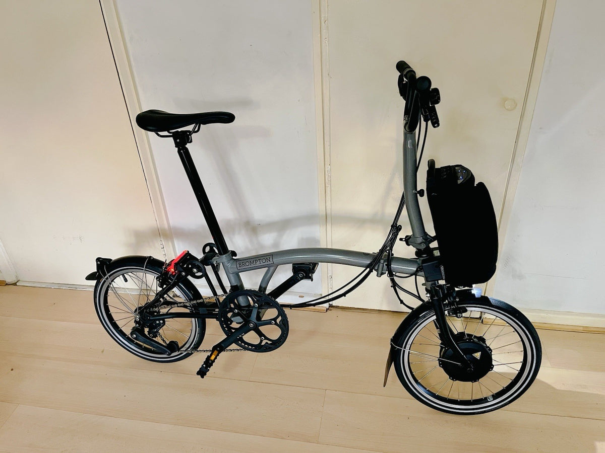 Brompton P Line 4-Speed Folding Bike Stormy Grey Excellent Condition