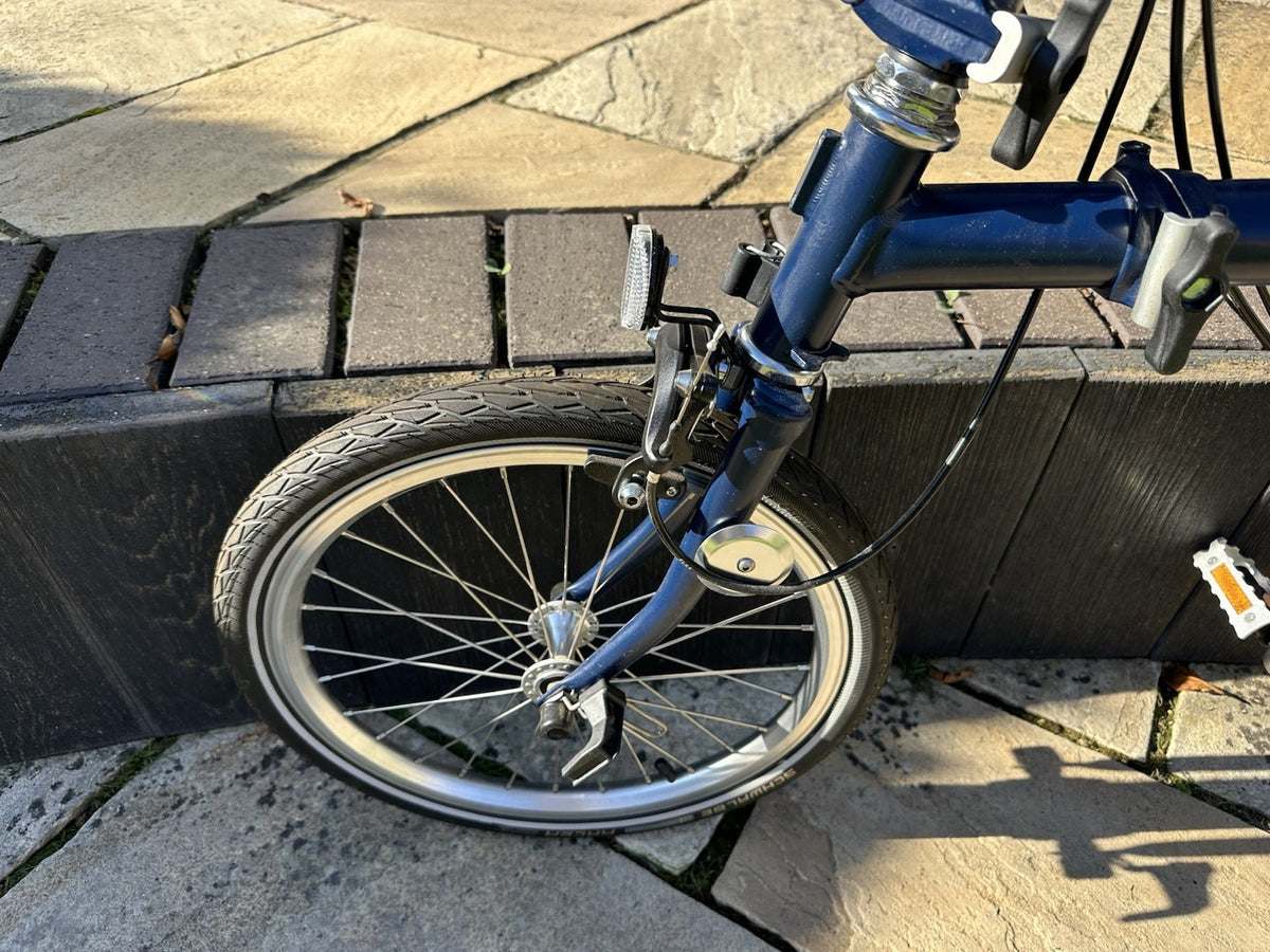 Brompton M3E Folding Bike Blue Frame
