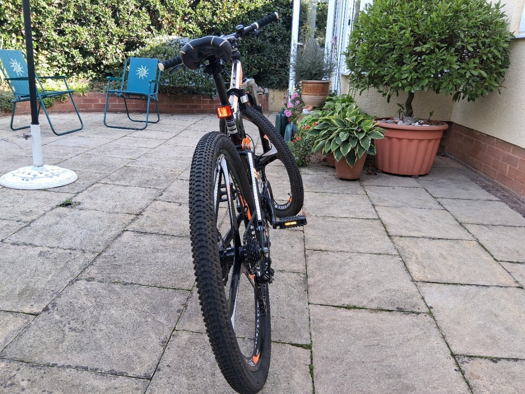Used EuroBike G7 27.5" Wheels Full Suspension Black/Orange Folding MTB