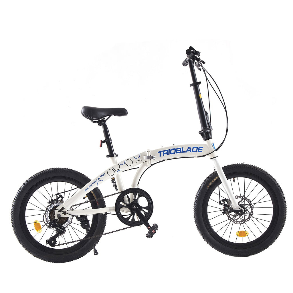 Folding Bicycle 20 Inch Bikes for Adults 7-Speed Variable Foldable City Bicycle