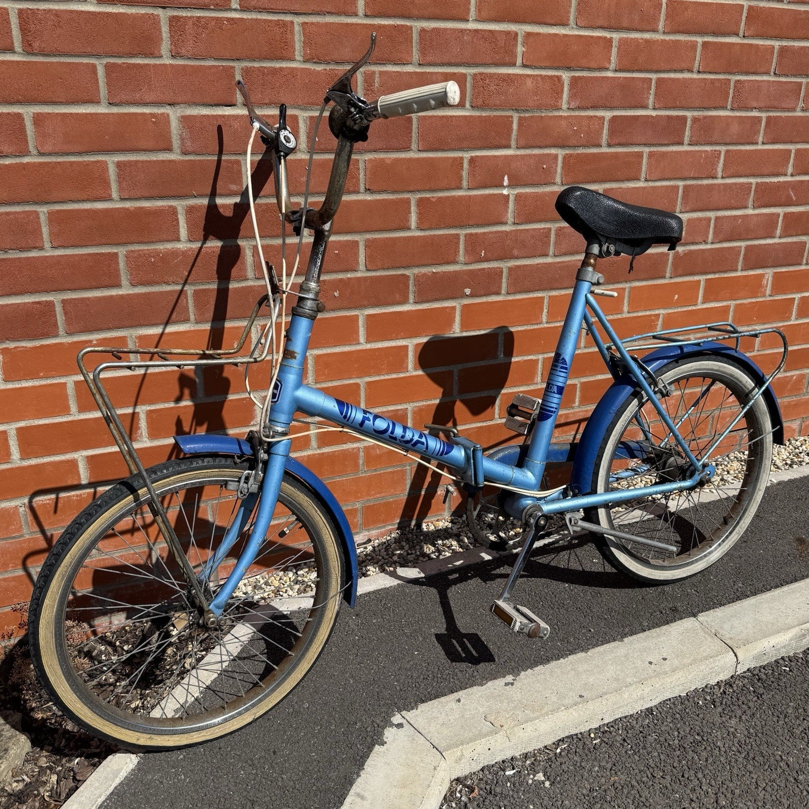 Vintage 1978-1982 Folda Folding Bicycle Retro Single Speed Original Racks & Bell