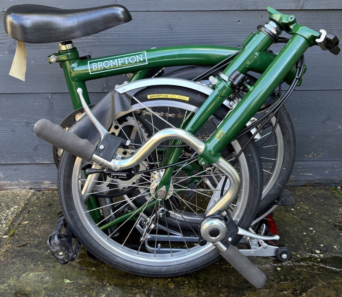 Brompton M3R folding bicycle in Racing Green - Light Leisure Used