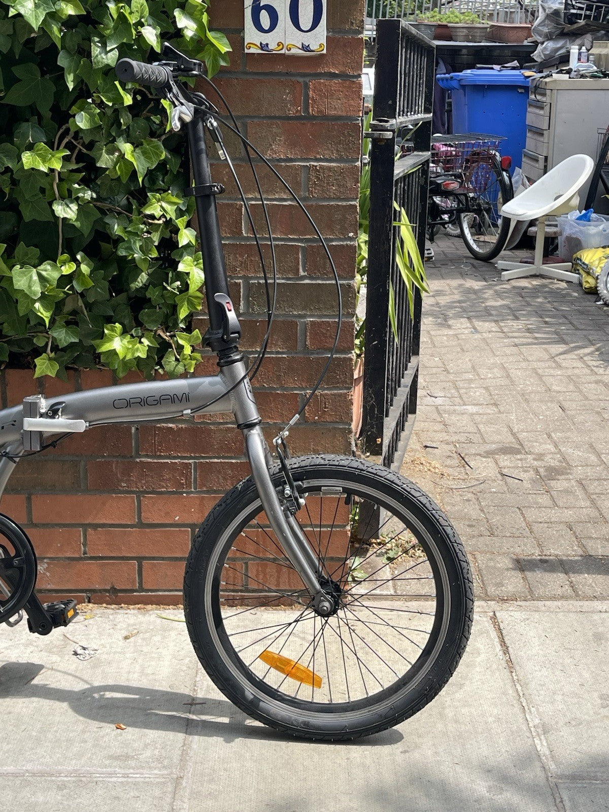 Origami Tiger Folding Bike, Grey, 20”, Compact Commuter Bike Ready To Ride Bike