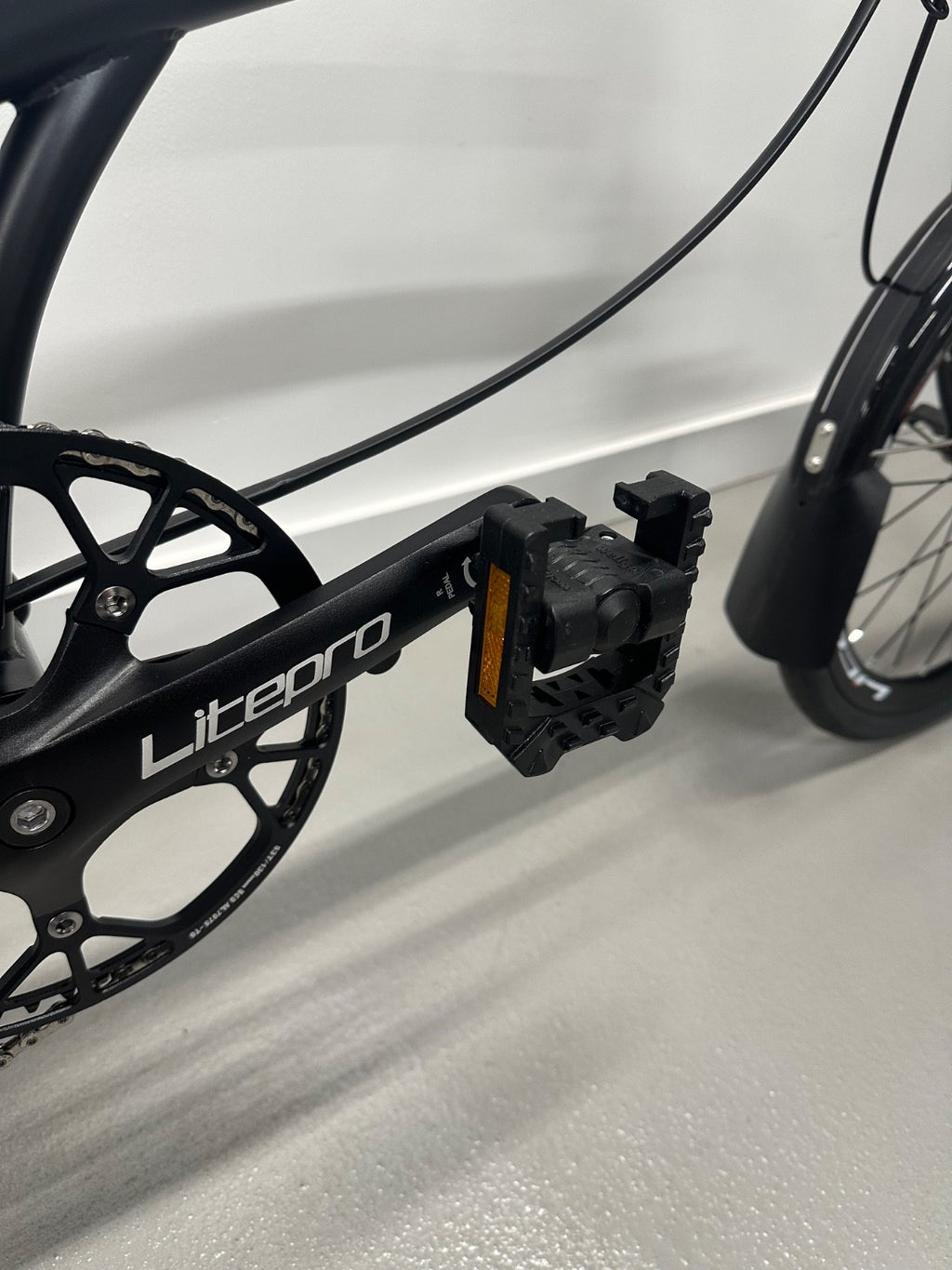 Litepro R20 Brompton Style Folding Bike 20inch 9 Speed - M bar - Titanium Colour