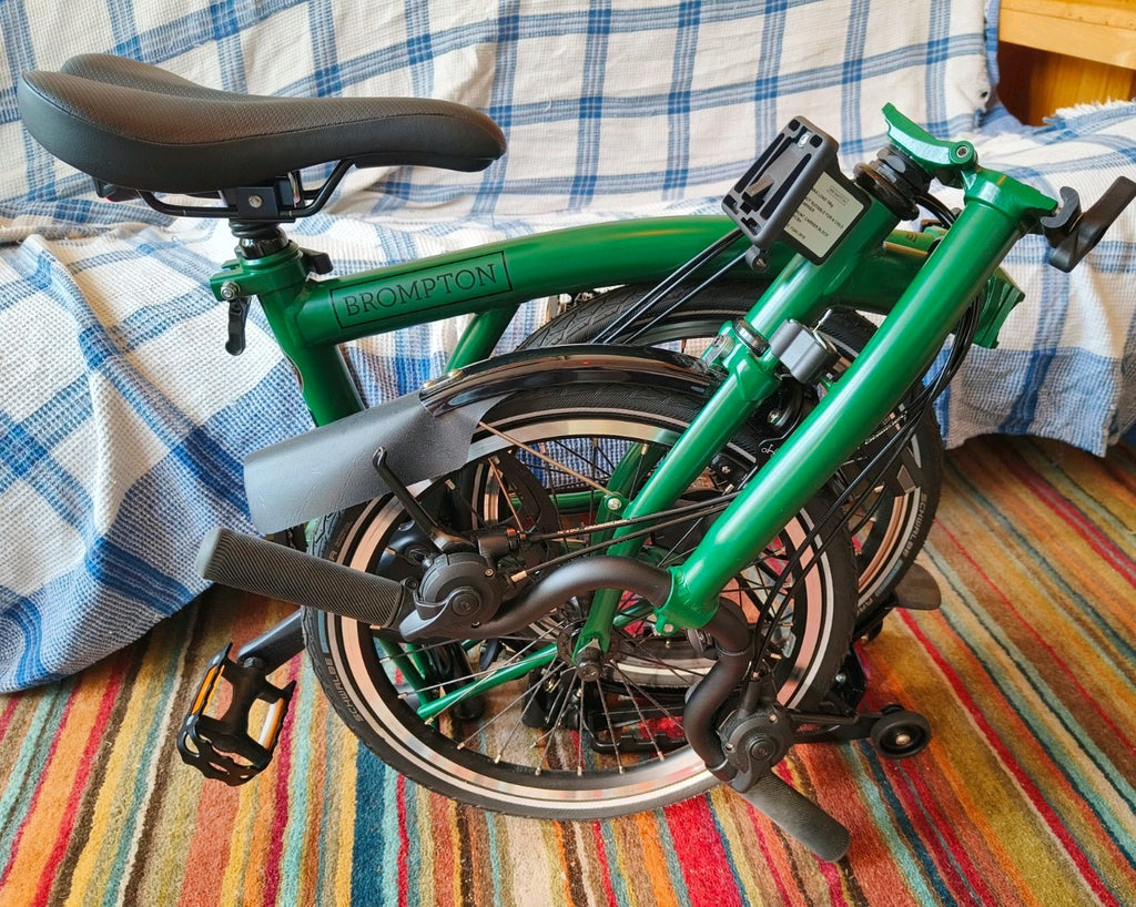 Brompton C Line Explorer 2023 6 Speed Folding Bike mid with accessories