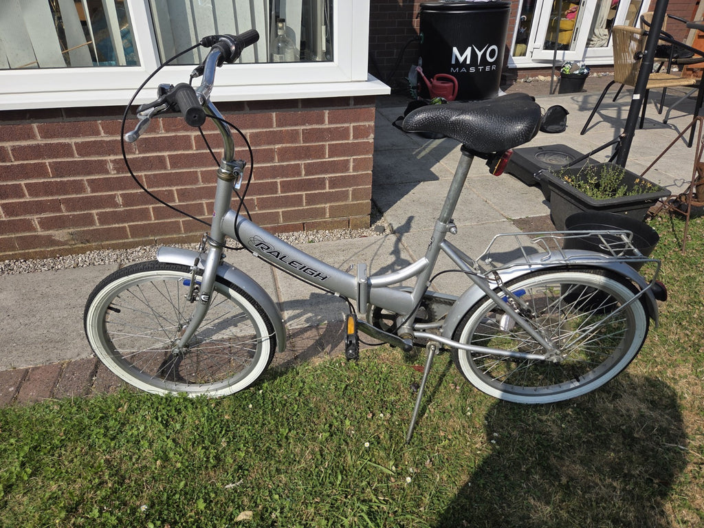 Raleigh Compact Vintage Folding Bike Bicycle Retro Cream White