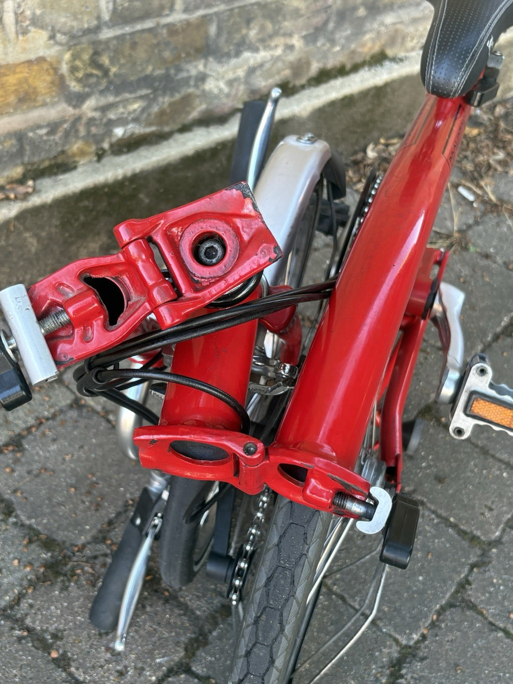 Brompton Folding Bike 2003, 6 Speed Red Good Condition With New Parts