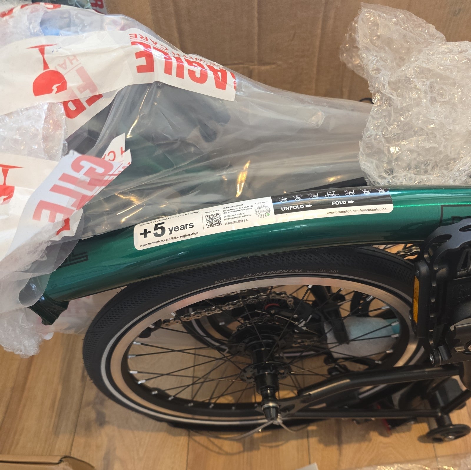 Brompton P Line 4-Speed - Urban Low Handlebar Folding Bike - Emerald Green LTD!