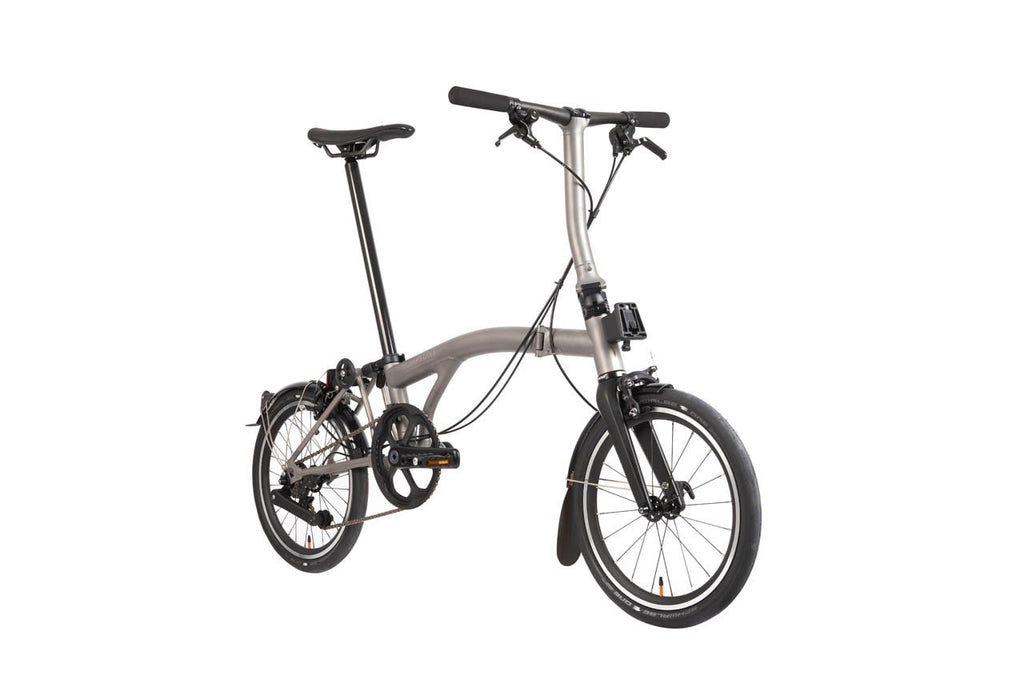 Brompton T Line 12 Speed Folding Bike -Blasted Titanium Ultra-Light RRP £4,996