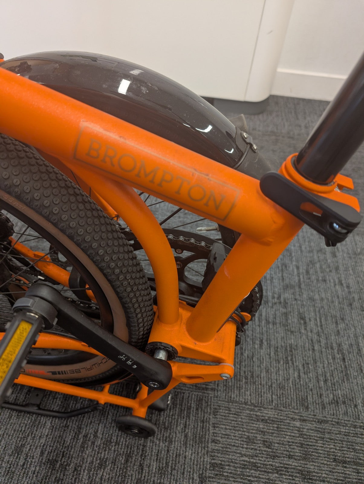 Brompton G Line 8-Speed Large Orange Excellent Condition