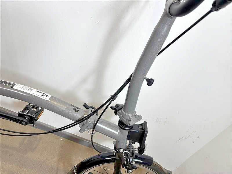 Brompton P Line 4 Speed 2022 Mid Handlebar Folding Bike - Storm Grey
