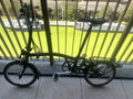 Brompton M6R 6Speed Folding Bike 2016 Black Rear Rack + Pump + Extended Seatpost