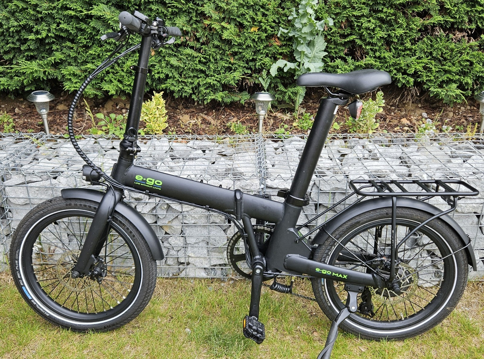 E-Go Max Folding Bike (Black) 20 Inch Wheels 250W Including Storage Bag