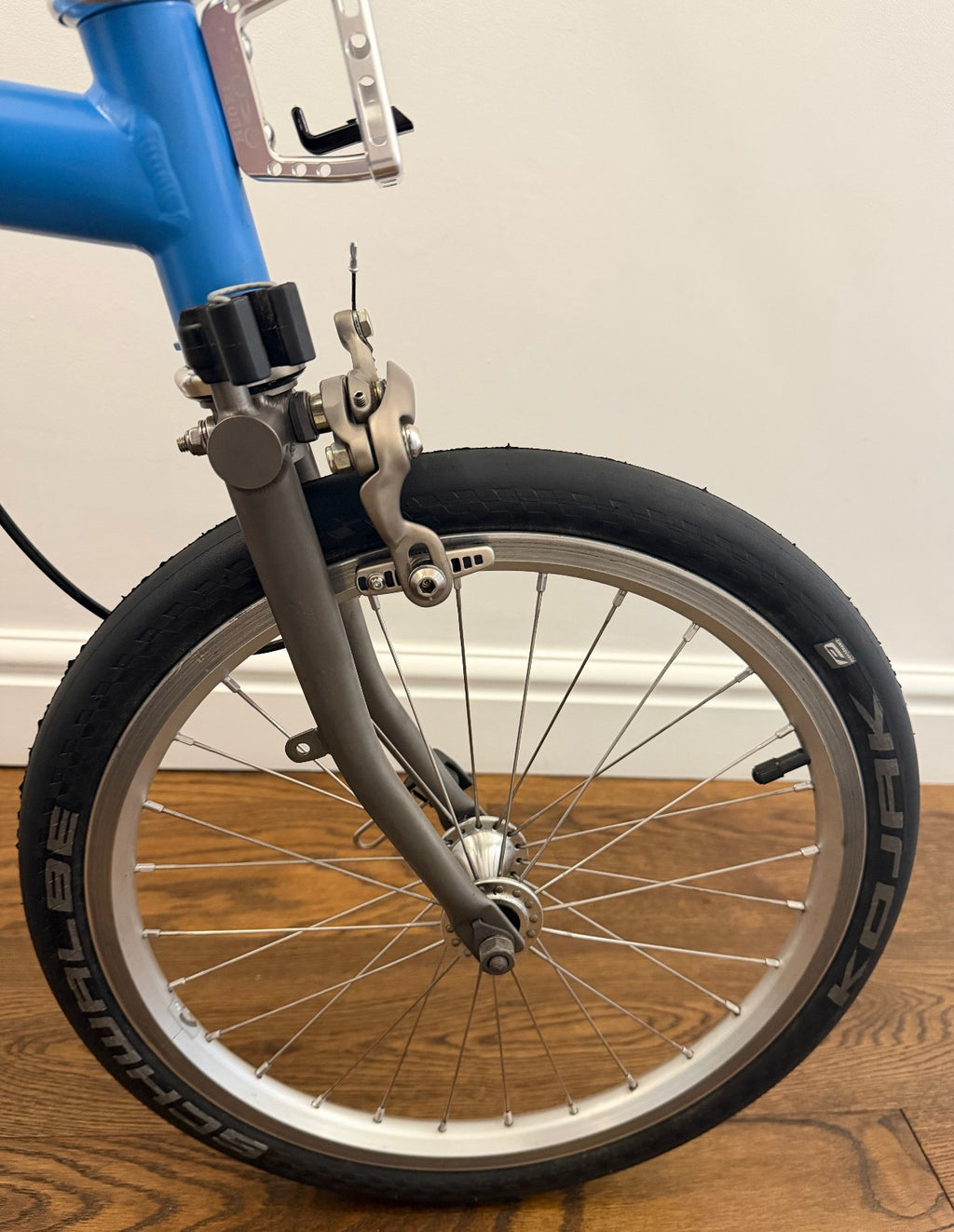 Brompton Superlight Cornflower H6L Custom Titanium 10kg Kuosac Folding Bike