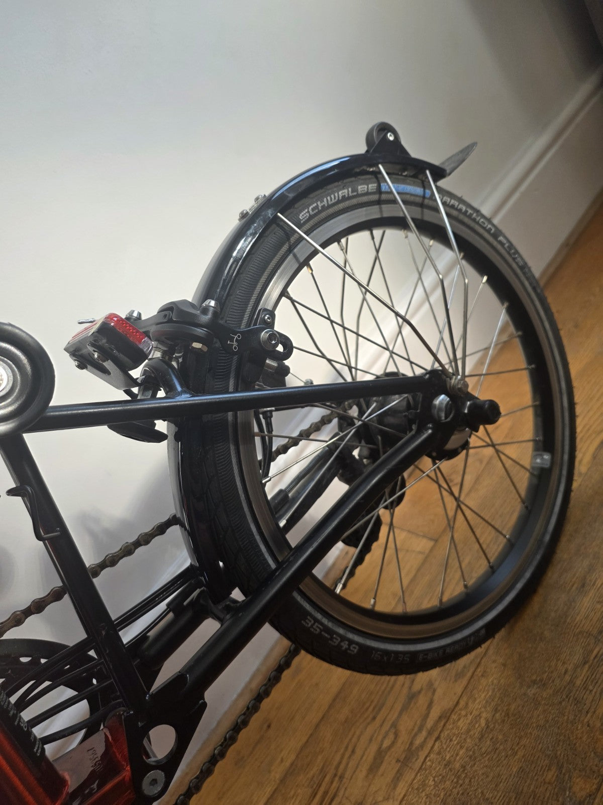 Brompton 2025 C Line Explore Electric Flame Lacquer 6-Speed *with upgrades*