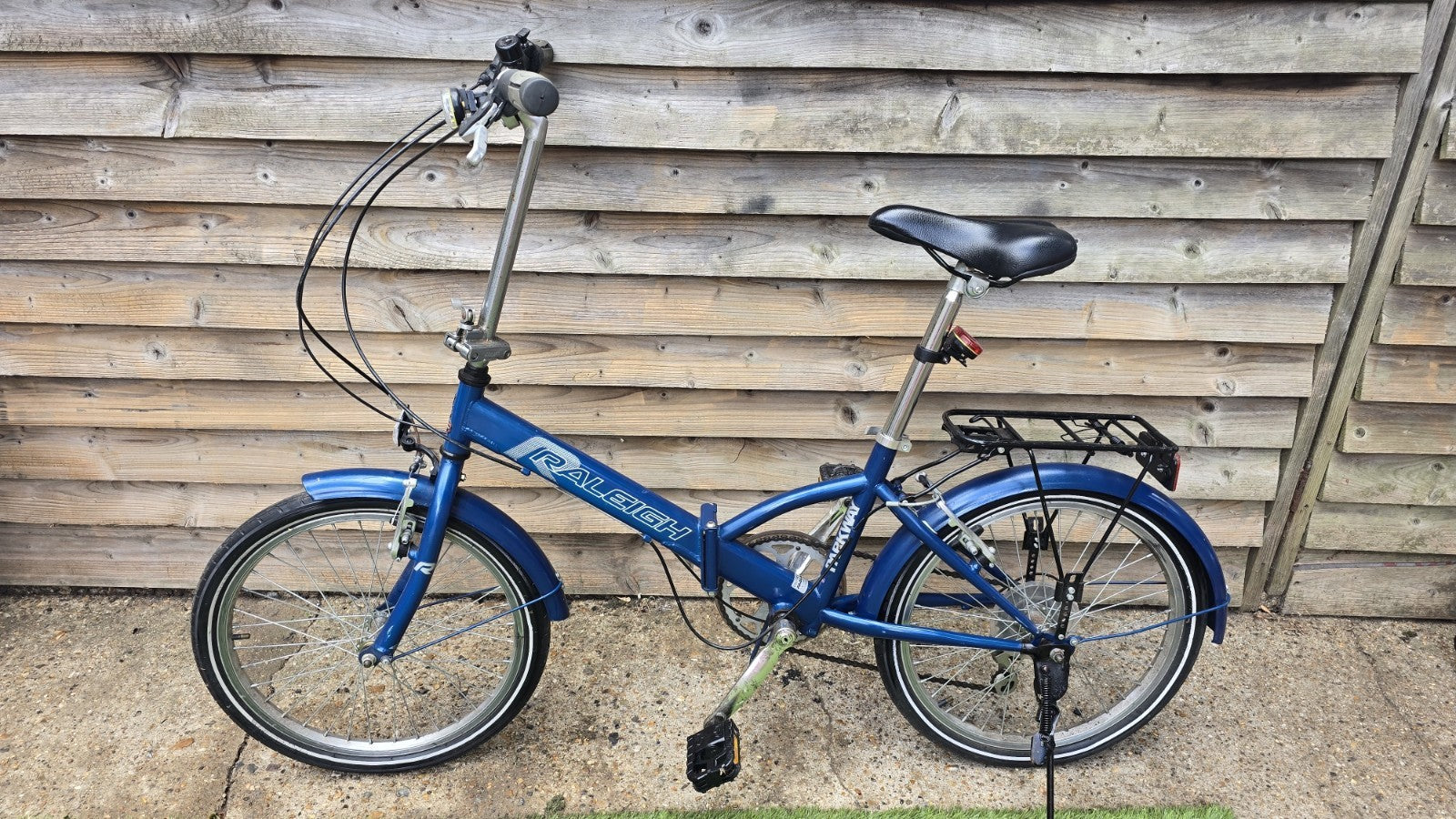 Raleigh Parkway Fully Folding Bike 20”wheels Steel Frame 6 Gears Used All Works