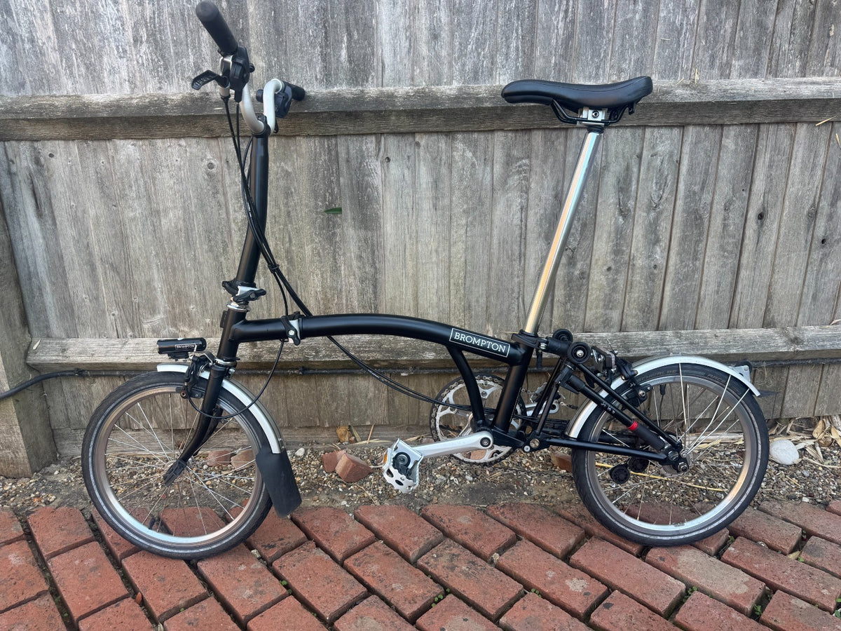 Brompton M6L 6 Speed Folding Bike Black 2019 M Type Mudguards