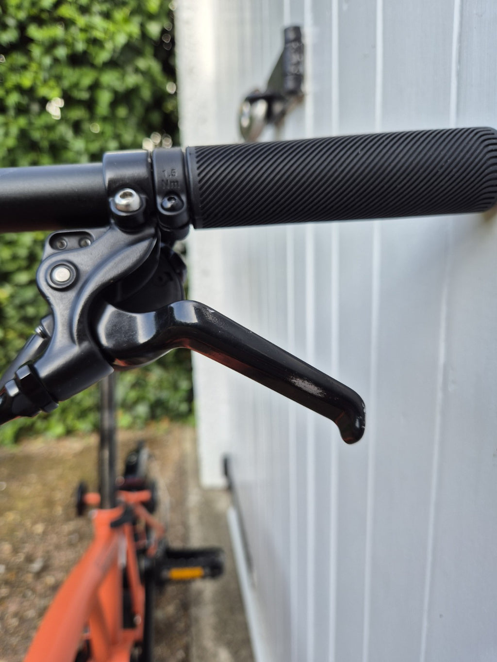 Brompton C Line Explore 6 Speed. FULLY SERVICED. Low Bar. Fire Coral Orange.