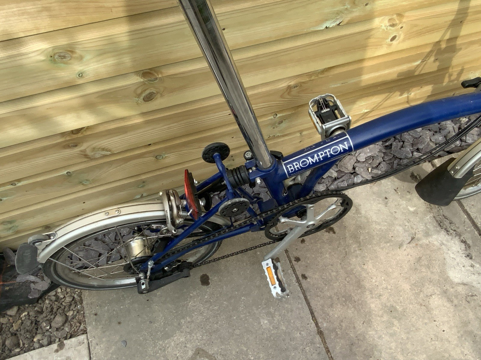 Brompton Folding Bike 3-Speed Blue,  A Bit Dusty As Has Been In Storage A While
