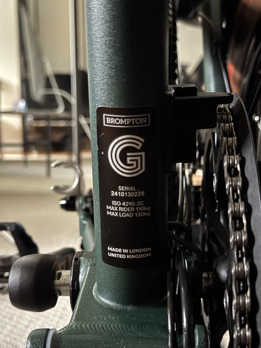 Brompton G Line Forest Green M-Size Folding Bike, Alfine 8