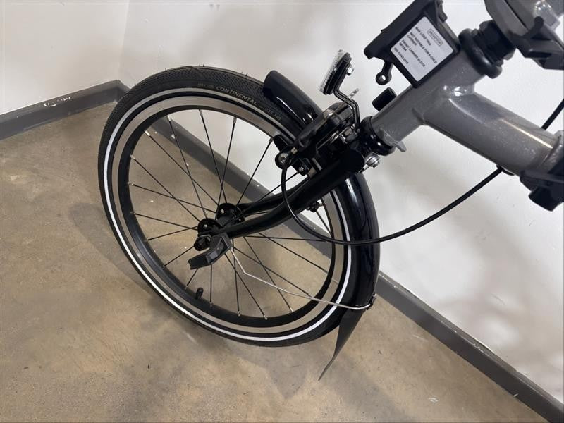 Brompton P Line 4 Speed 2022 Low Handlebar Folding Bike - Storm Grey