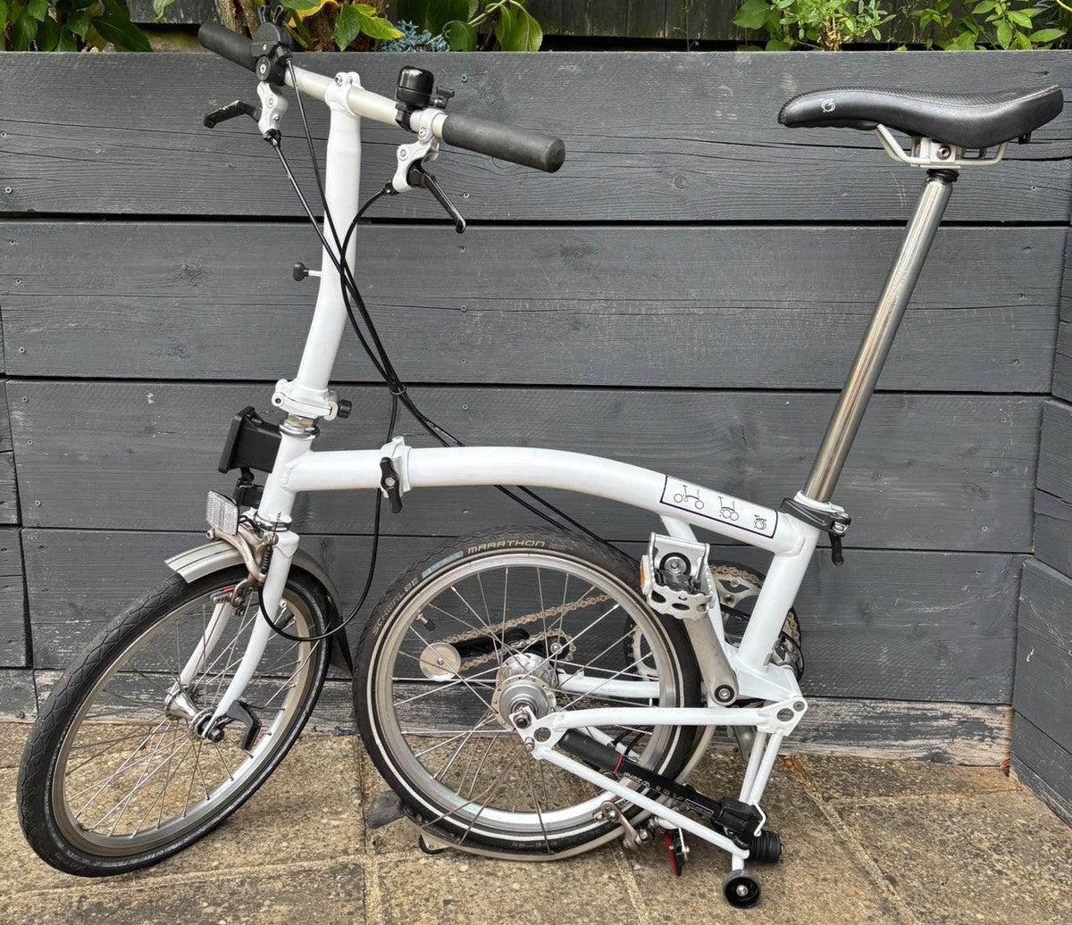 Brompton S3L Folding Bike 3 Speed C Line in White