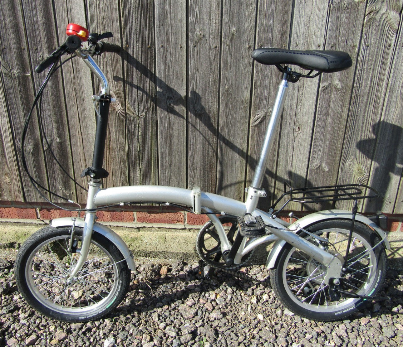 Mens Womens Adults Silver Folding Bike Bicycle Folder 6 Gears Shimano Gel Saddle