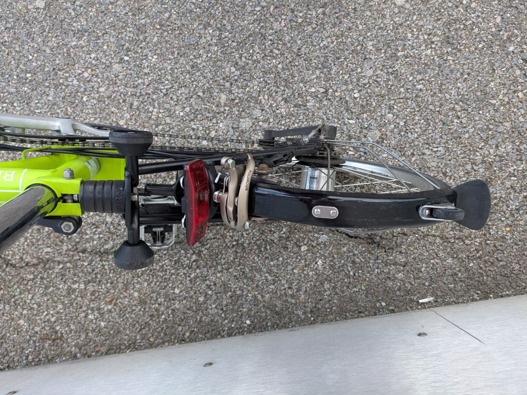 Bright Lime 6-speed Brompton - Leather Brookes Saddle - Tall Seat Post (S6L)