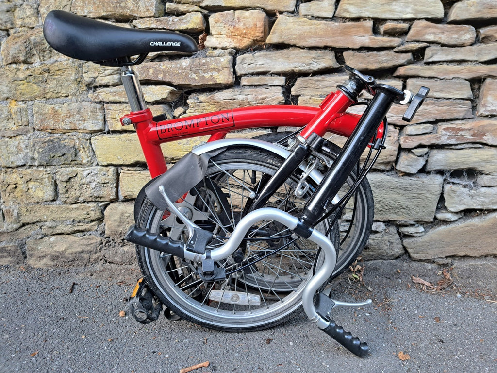 Brompton Folding Bike with 5-speed Hub Gear,  Red & Black