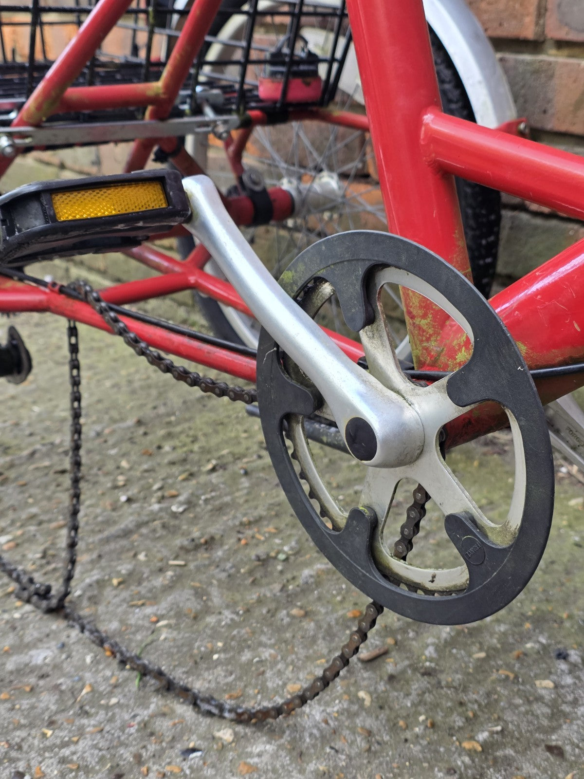 BRILLIANT BICYCLES TRI-1 FOLDABLE TRICYCLE BIKE (17" FRAME w/ 20" WHEELS) BASKET