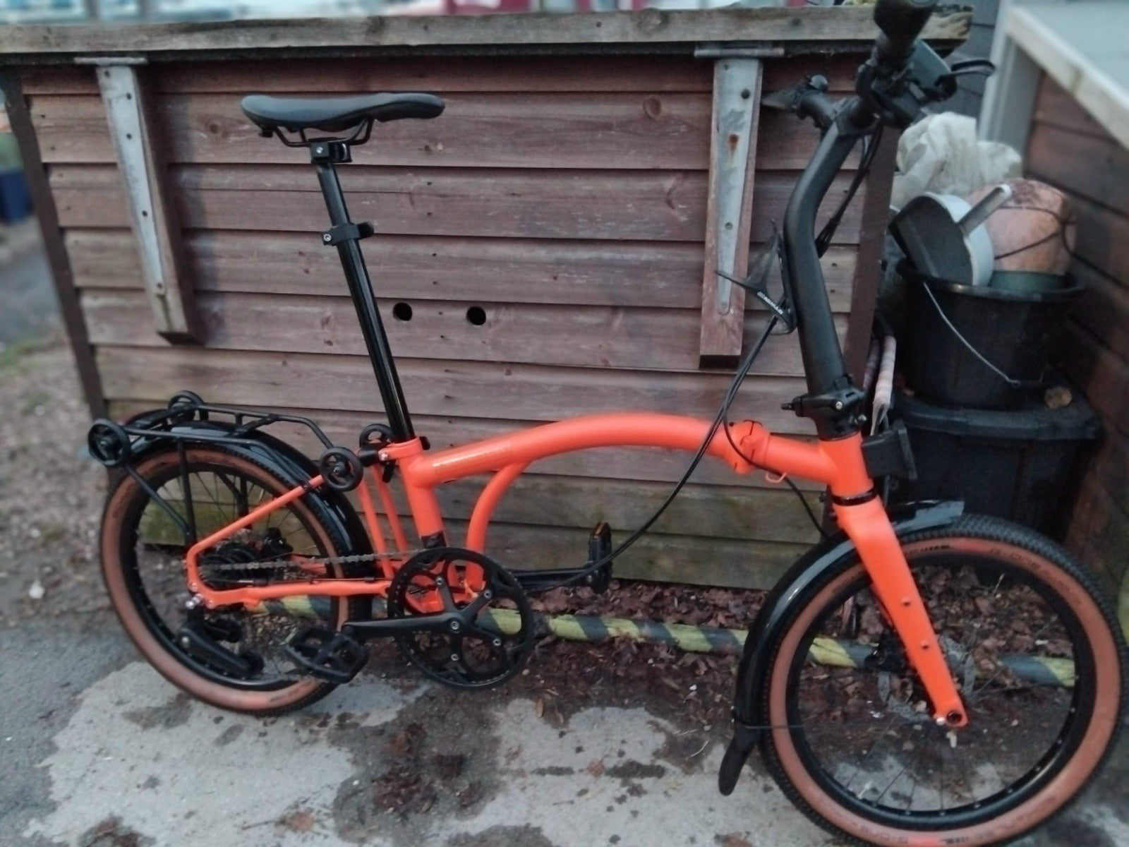 Brompton G Line Folding Bike, large , Adventure Orange, 8 Speed Alfine
