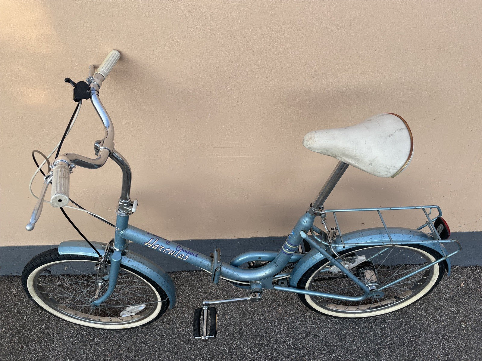 Vintage Hercules Compact folding bike Stowaway Shopper fold up Raleigh Retro LDN