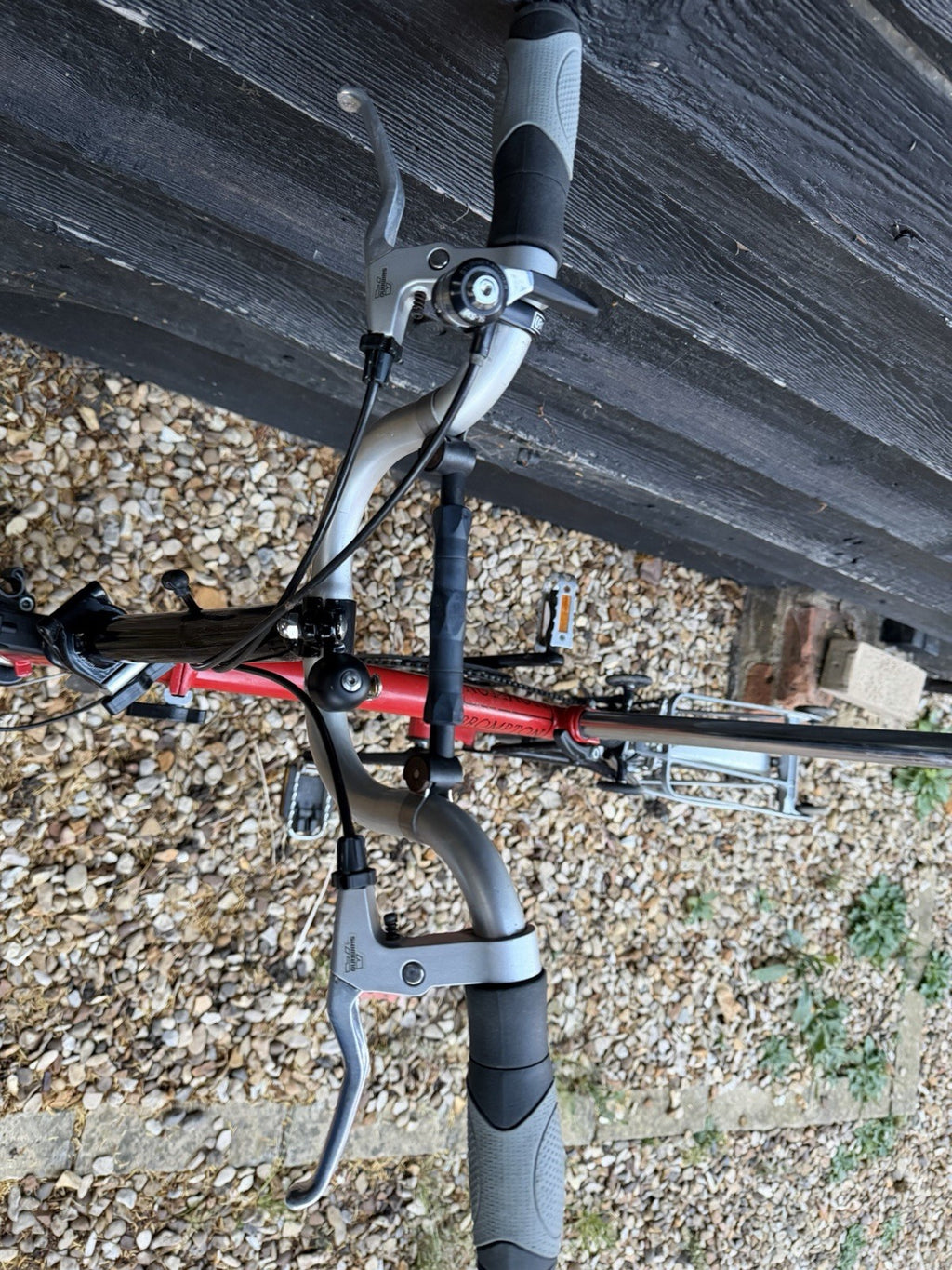 Brompton M3L Folding Bike Red complete with Rack And roll Along Wheels