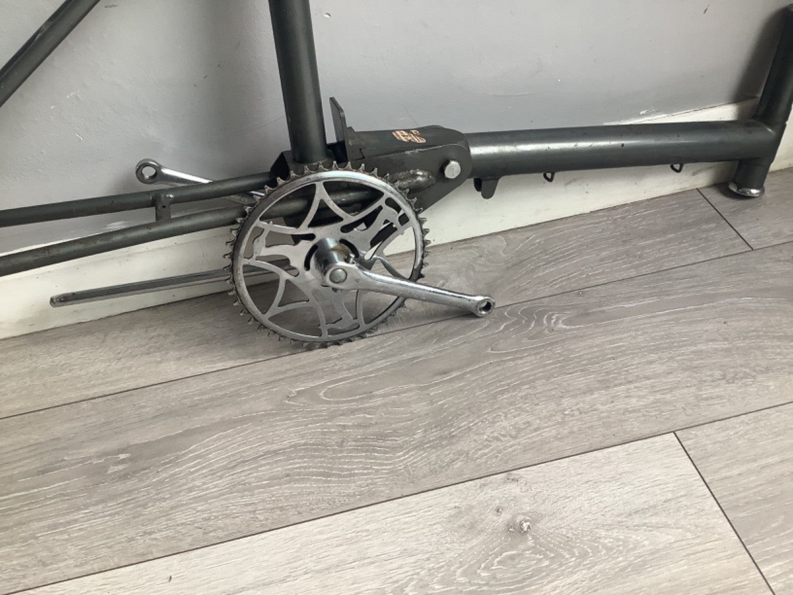 Rare grey 1966 rsw16 compact folding bike + crank + kickstand to restore project