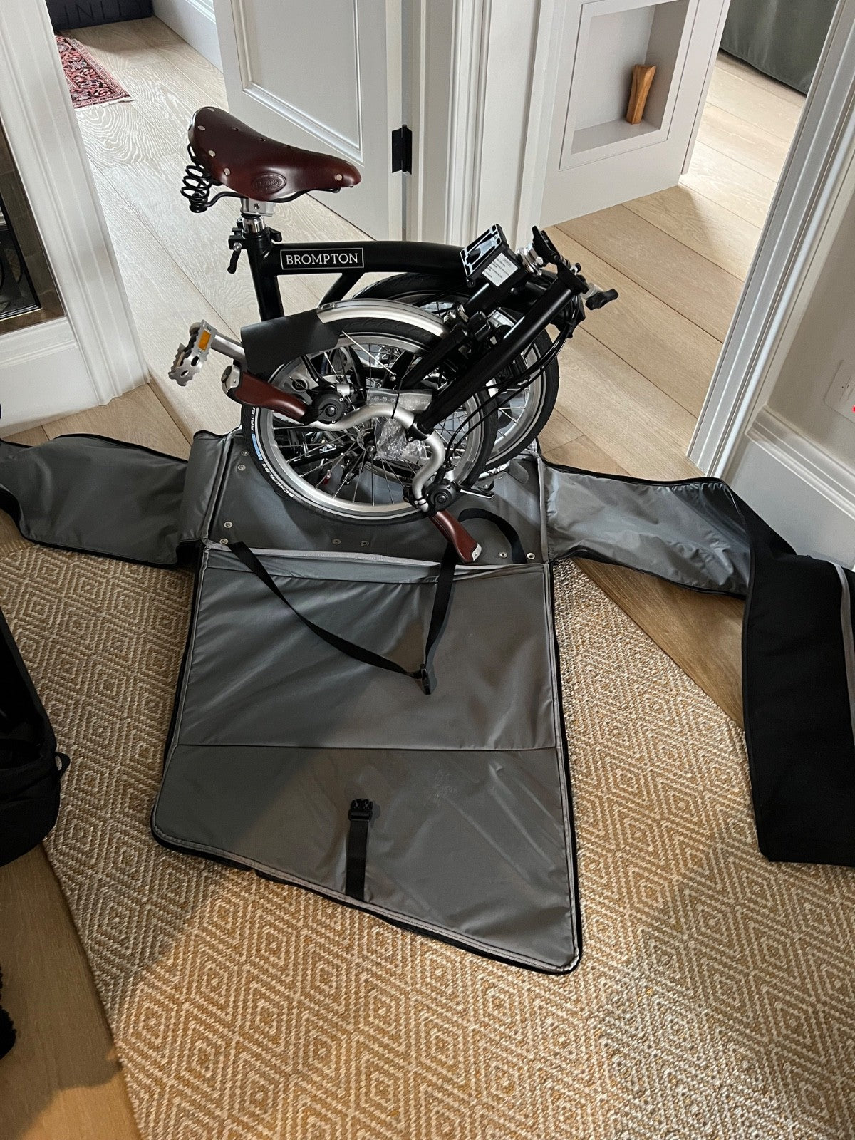 Black Brompton Folding Bike - 2019 M-Type, 6-Speed - Excellent Condition