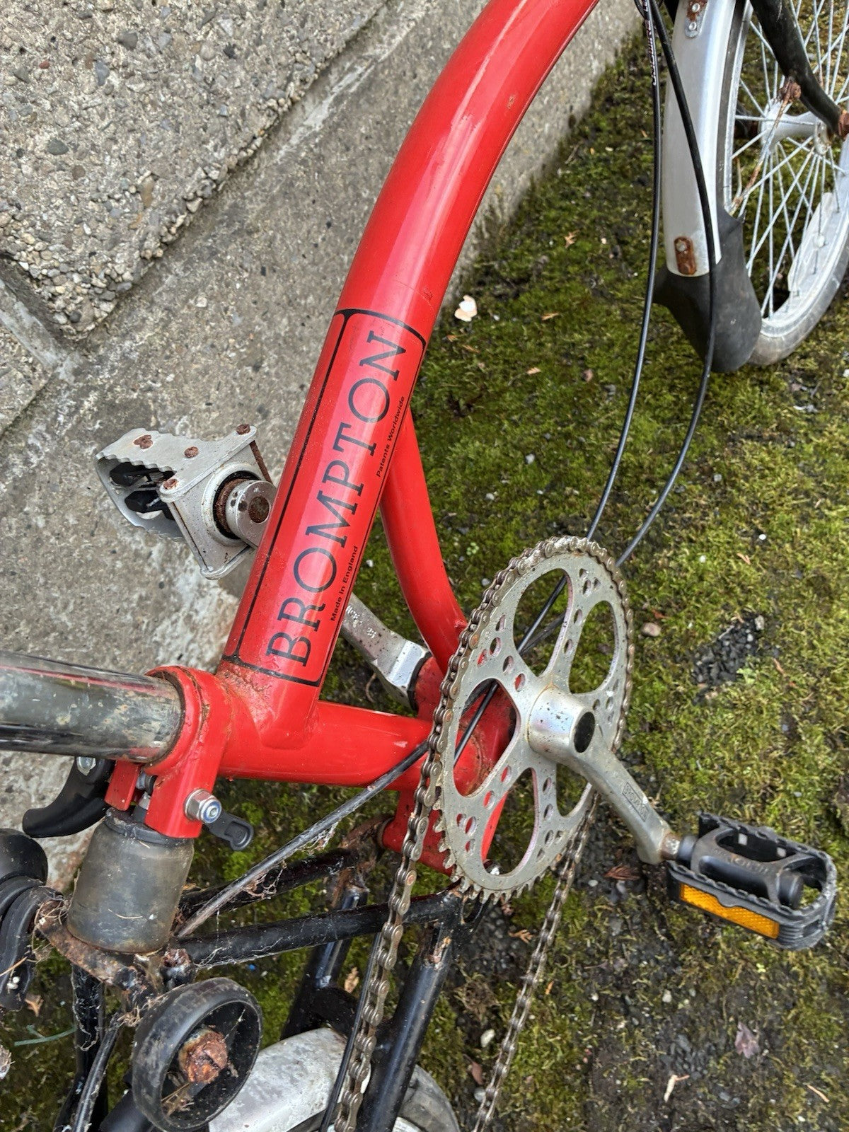 Brompton Folding Bike 6-Speed, Red, Brooks Saddle, Dynamo Lights, Back Rack