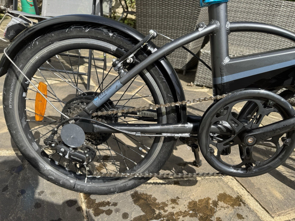 B'Twin Folding Bike Dark Blue, Decathlon