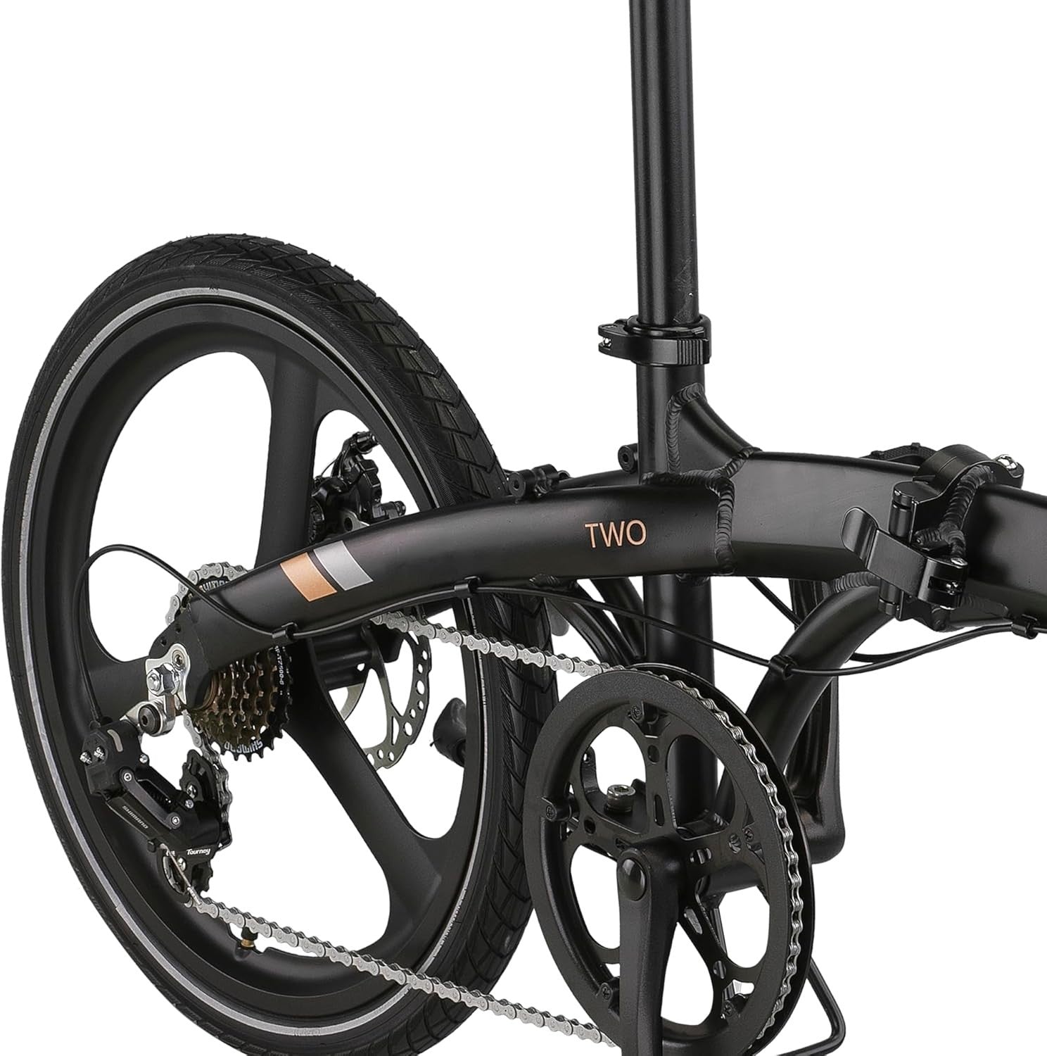 Folding Bike 20" Aluminum Frame, Disc Brakes, 6-Speed, Lightweight & Portable