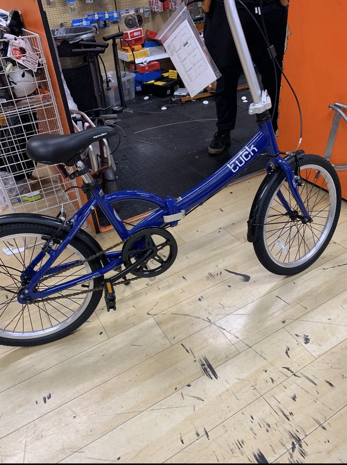 Apollo Tuck Folding Bike 20" Wheels, 6-Blue