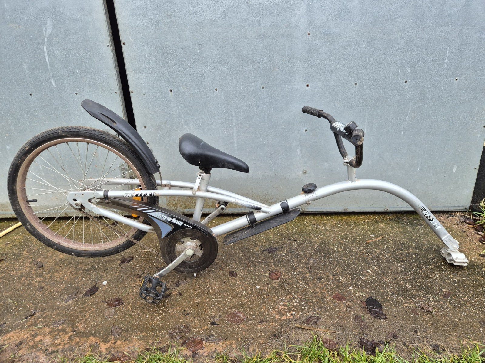Silver  Foldable Bike  Tag Along Attachment for Bicycles Kids Edition