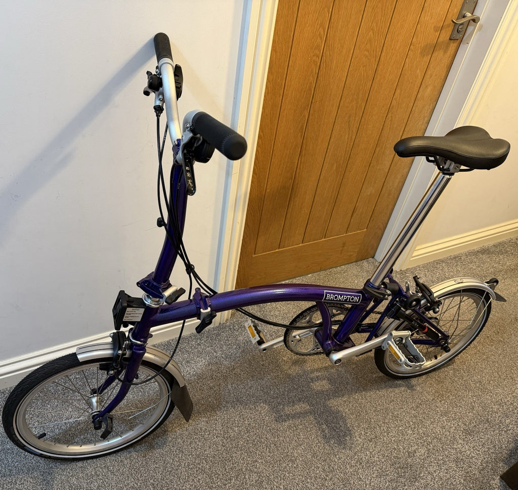 BROMPTON M6L FOLDING BIKE IN METALLIC PURPLE