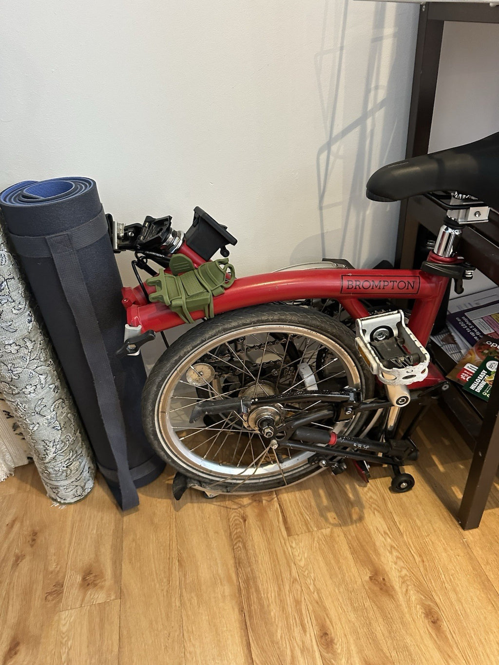 Brompton Folding Bike Red 3-Speed 2021 with Mudguards, Serviced